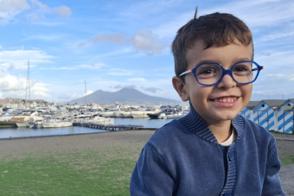 Lorenzo Perrotta, bambino napoletano di sei anni protagonista dell'intervista di Partenope